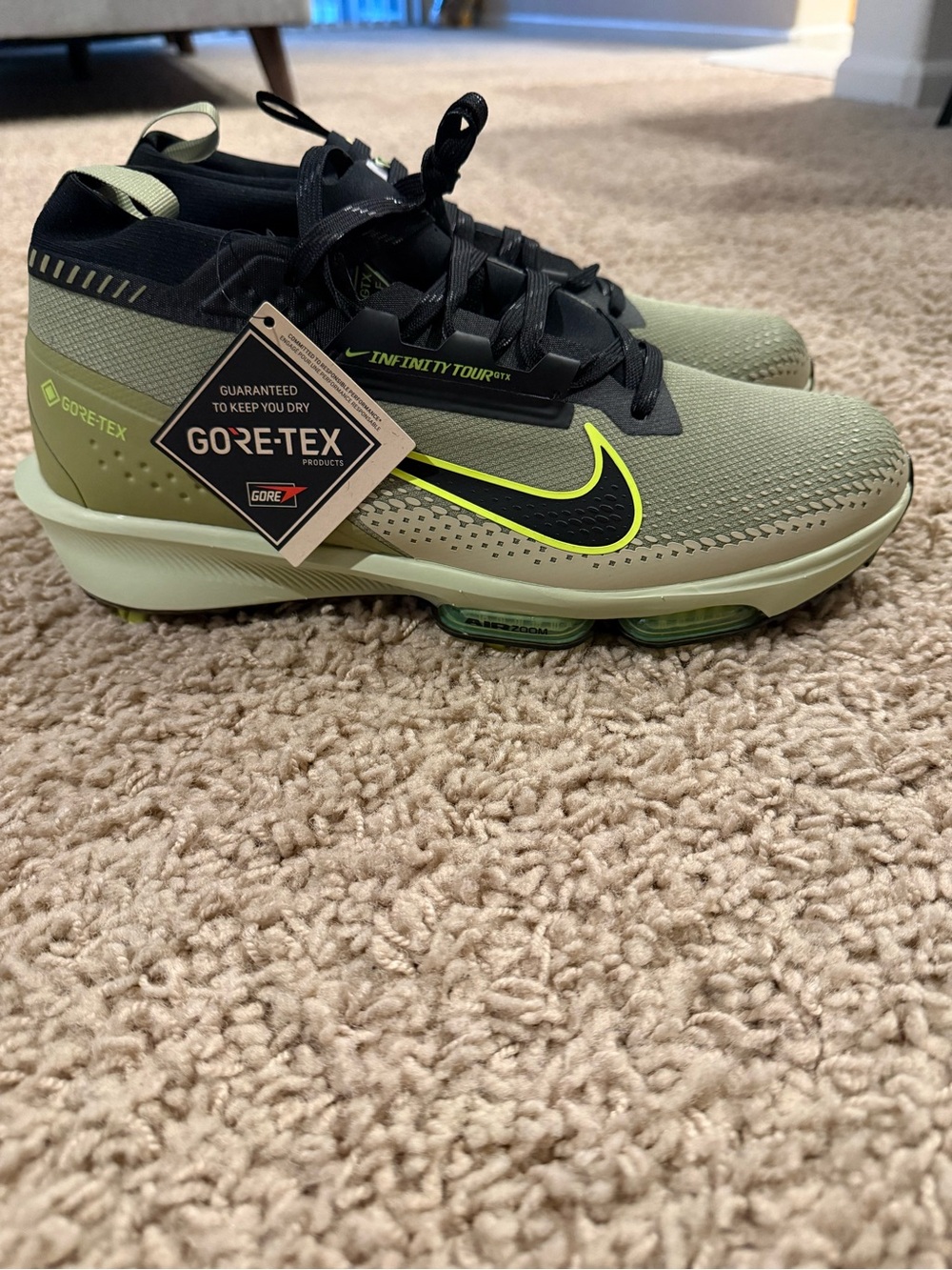 Nike Men’s Infinity Tour GORE-TEX Golf Shoes - Olive/Black